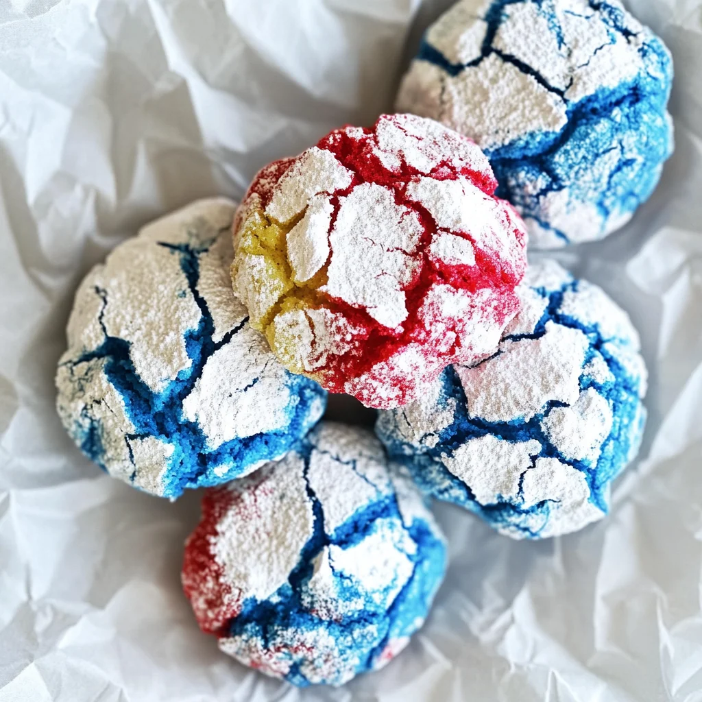 4th of July Crinkle Cookies