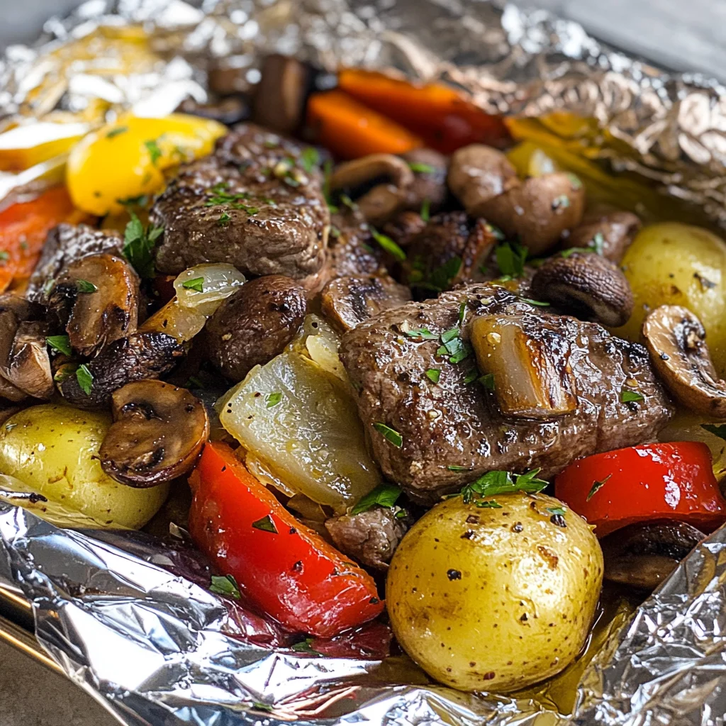 Beef and Veggie Foil Packet Recipe