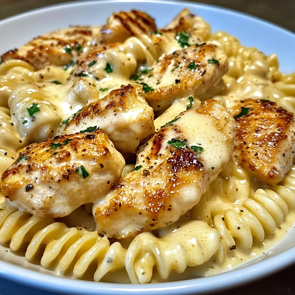 Creamy Garlic Butter Chicken Rotini