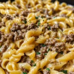 Creamy One-Pot Beef & Garlic Butter Pasta