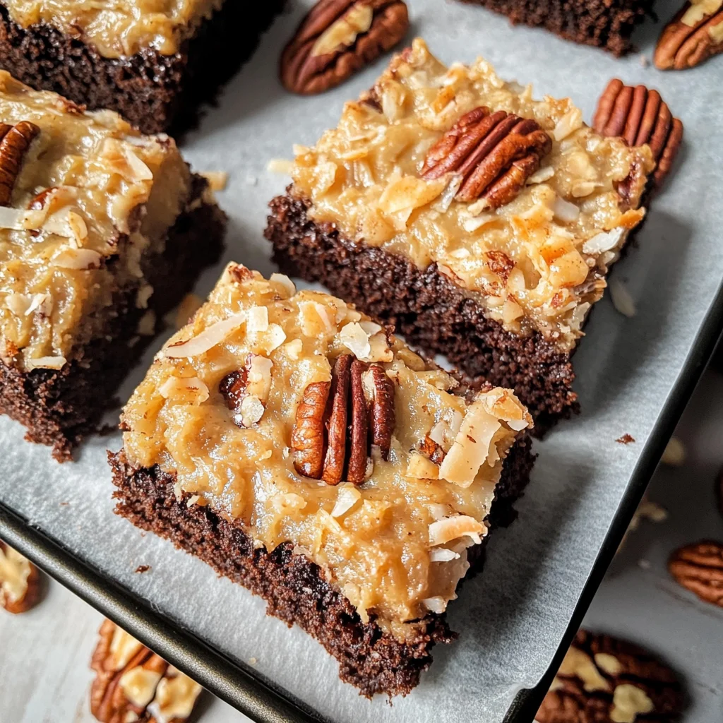 German Chocolate Cake Brownies