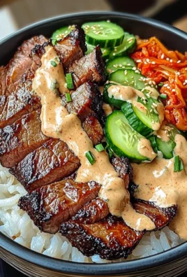 Korean BBQ Steak Bowls with Creamy Sauce