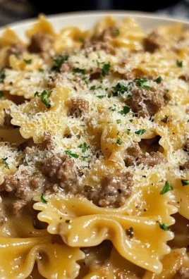 Made this Garlic Parmesan Bowtie Pasta with Creamy Beef tonight and it hit the spot! Super easy, super cheesy, and packed with flavor.