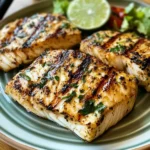 Marinated Grilled Halibut with Cumin and Lime