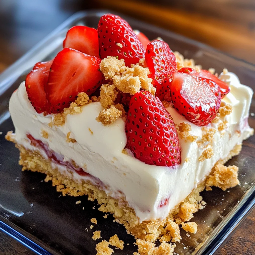 No Bake Strawberry Shortcake Dessert Recipe