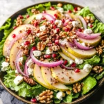 Pear Salad with Creamy Pomegranate Dressing