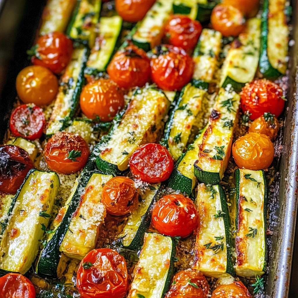 Roasted Parmesan Zucchini and Tomatoes
