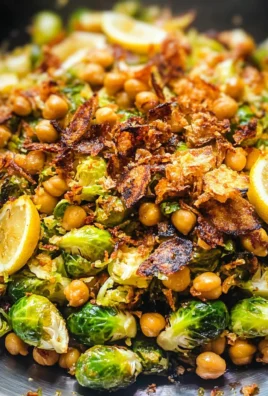 SHREDDED SPROUT, CRISPY CHICKPEA & CHARRED LEMON SALAD