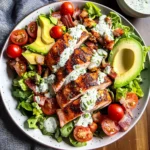 Salmon BLT Salad with Chive Ranch Dressing {Paleo, Whole30, Keto}