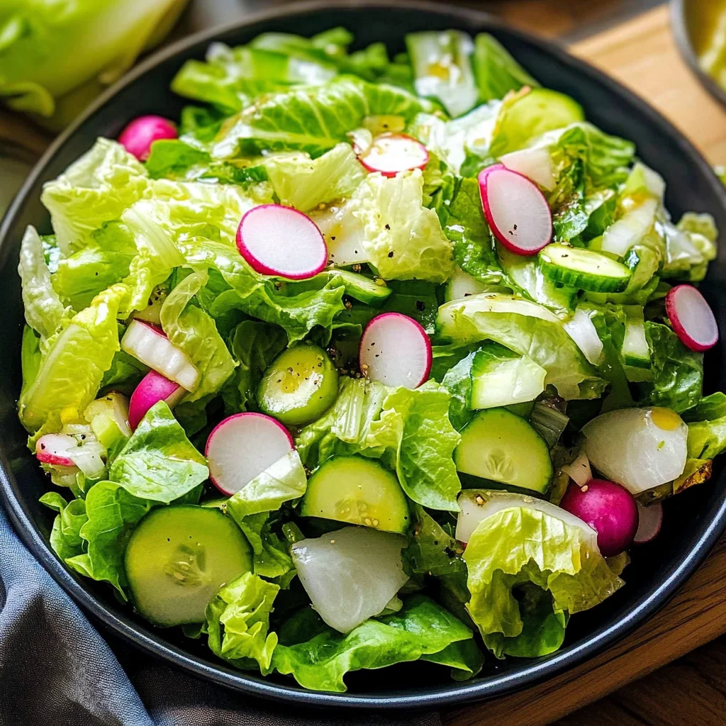Simple Green Salad and Vinaigrette dressing