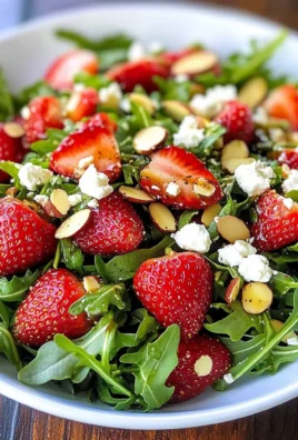 Strawberry Arugula Salad with Feta and Balsamic Vinaigrette