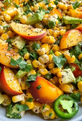 Sweet Corn Salad with Peaches