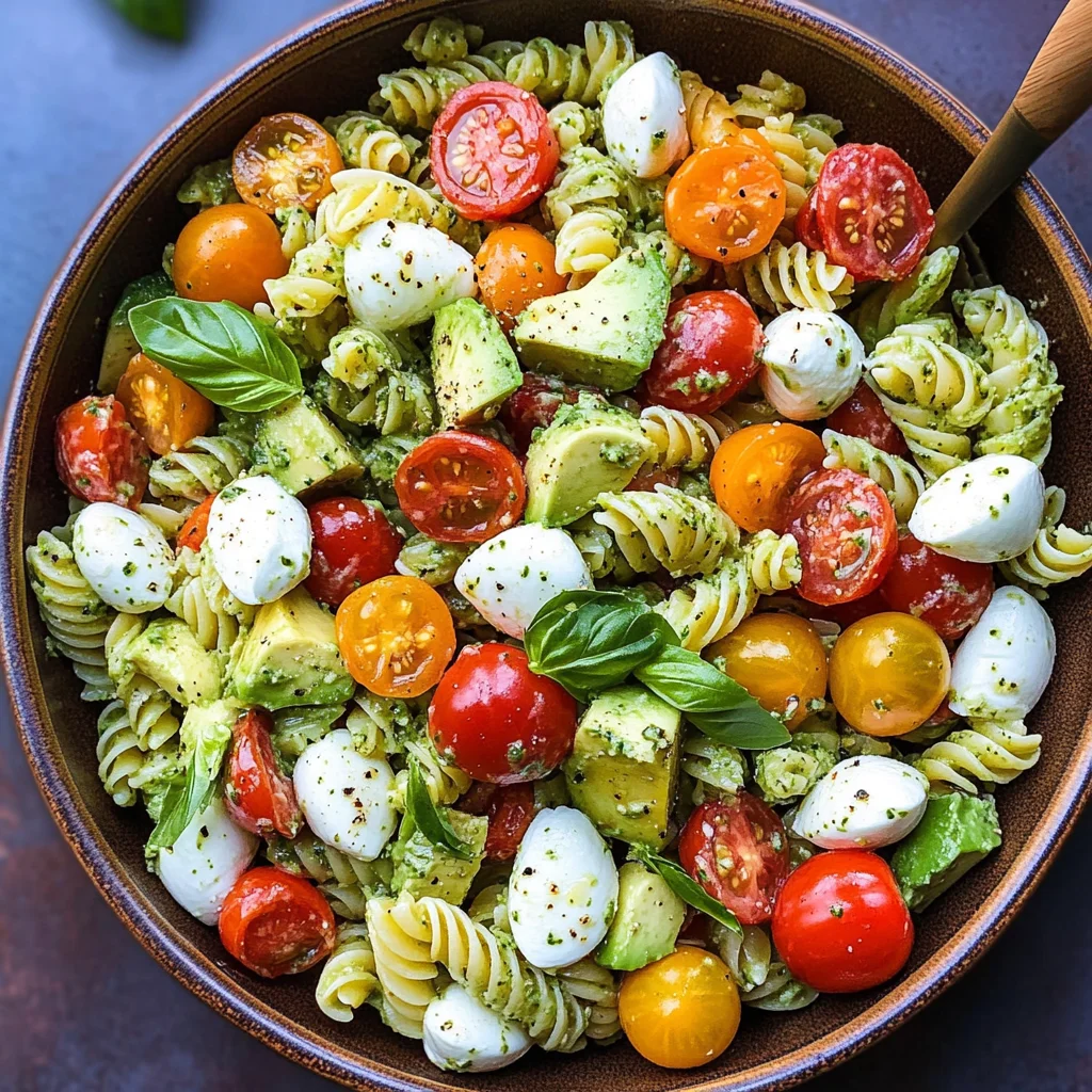 Tomato Avocado Pasta Salad