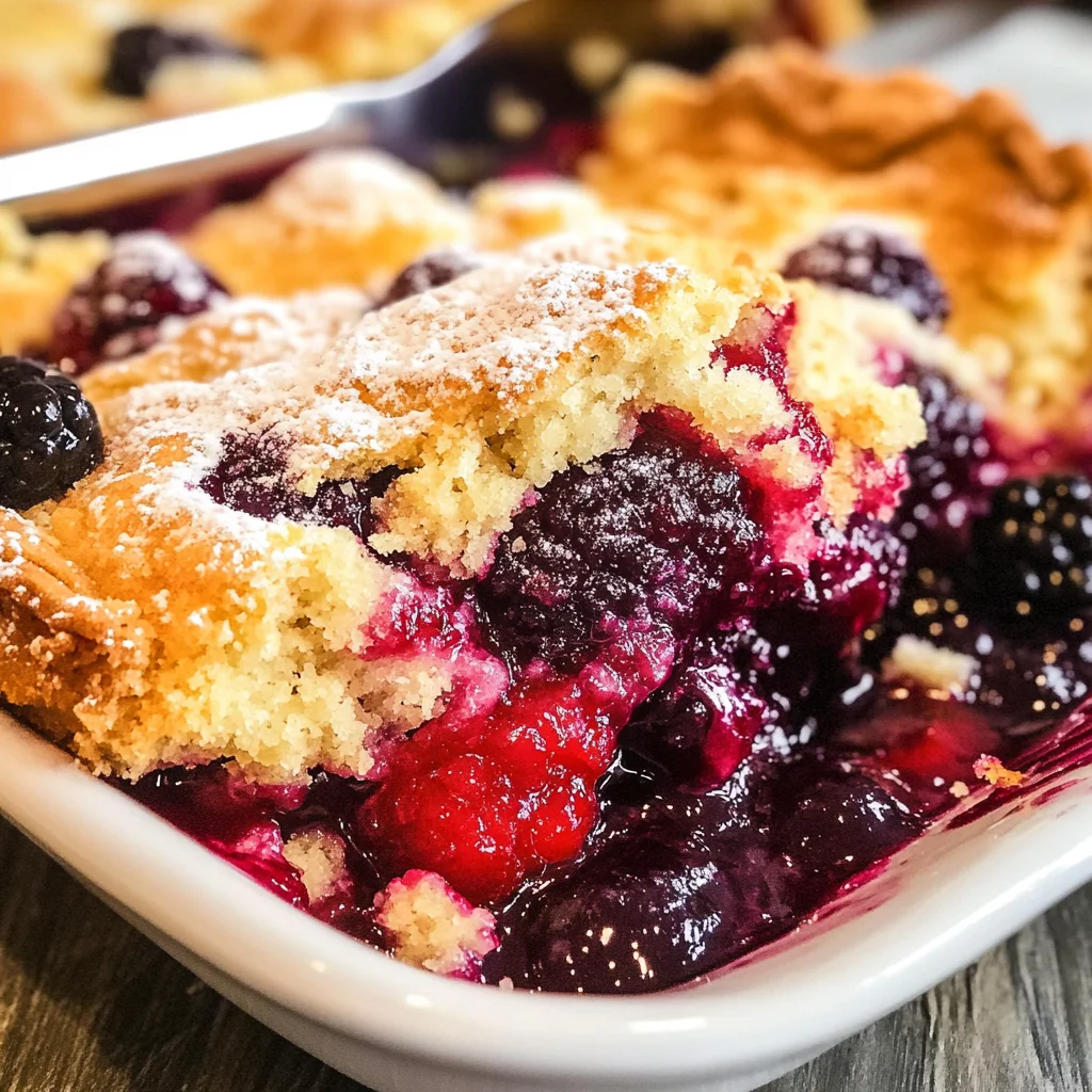 Triple Berry Cobbler with Cake Mix