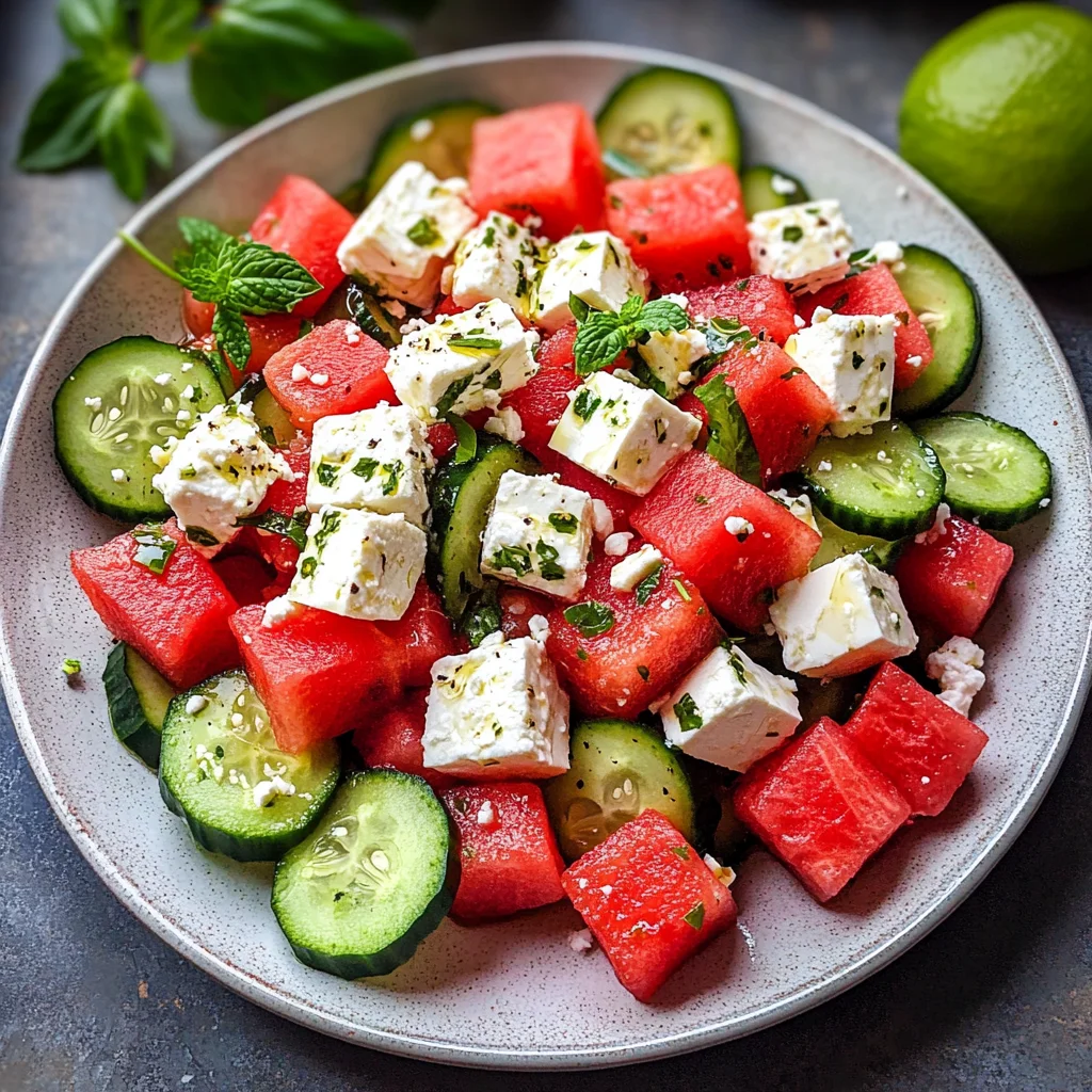 Watermelon Cucumber Salad Recipe