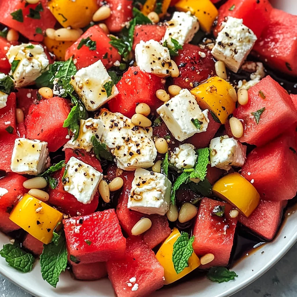 5-Minute Watermelon Feta Salad : Light & Refreshing