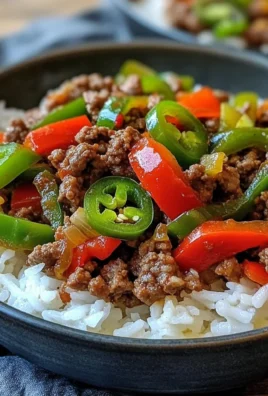 Beef and Pepper Rice Bowls