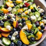 Blueberry Peach Feta Salad