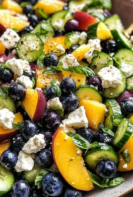 Blueberry Peach Feta Salad
