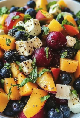 Blueberry Peach Feta Salad