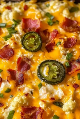 Cauliflower Jalapeno Popper Casserole