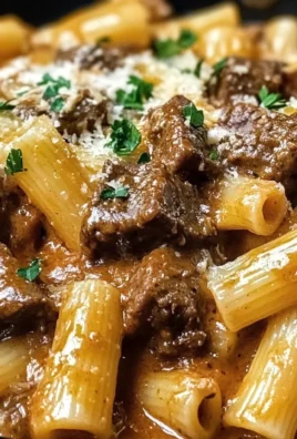 Creamy Garlic Beef Pasta
