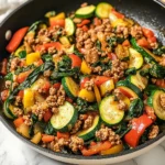 Easy Ground Turkey and Zucchini Skillet