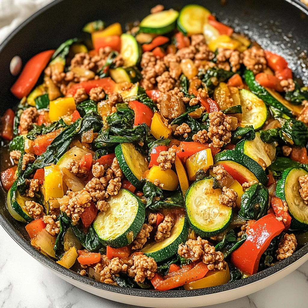 Easy Ground Turkey and Zucchini Skillet