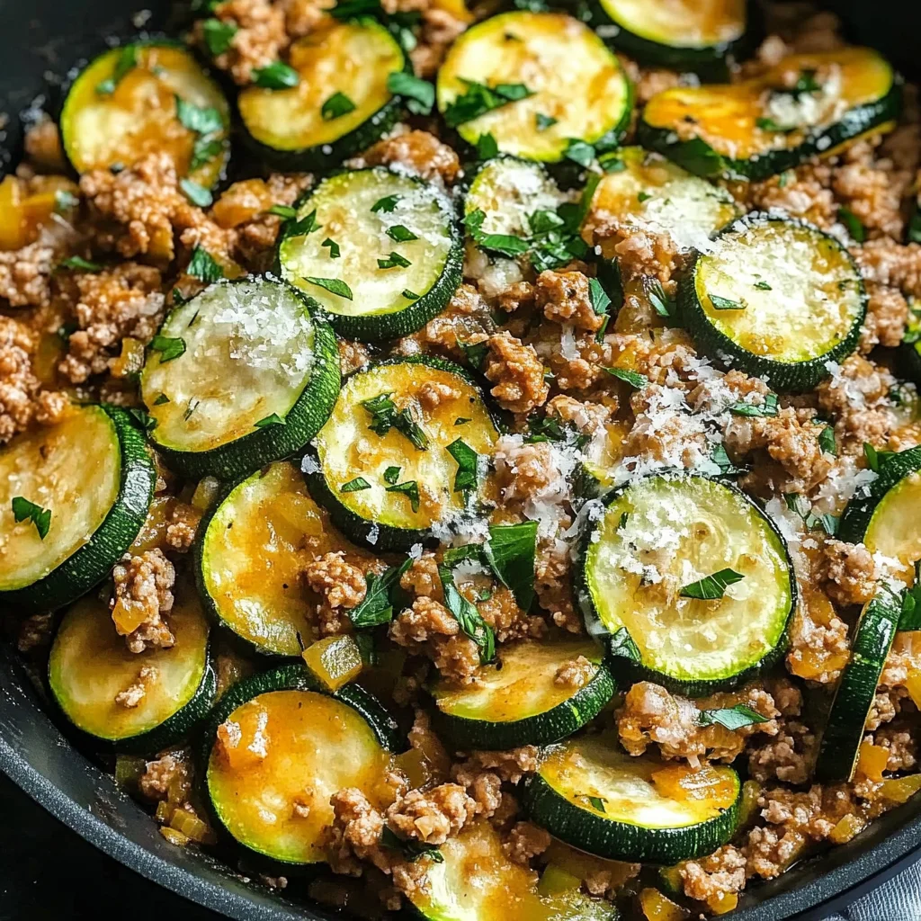 Ground Turkey and Zucchini Skillet