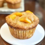 Healthy Honey Peach Muffins