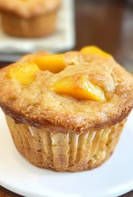 Healthy Honey Peach Muffins