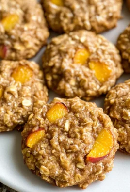 Healthy Peach Oatmeal Breakfast Cookies