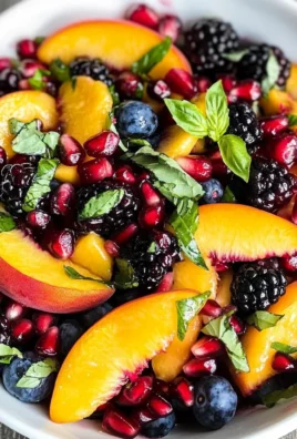 Honey Lime Basil Peach Fruit Salad