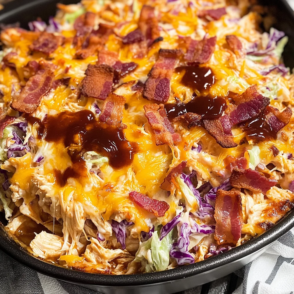 Keto BBQ Chicken Casserole