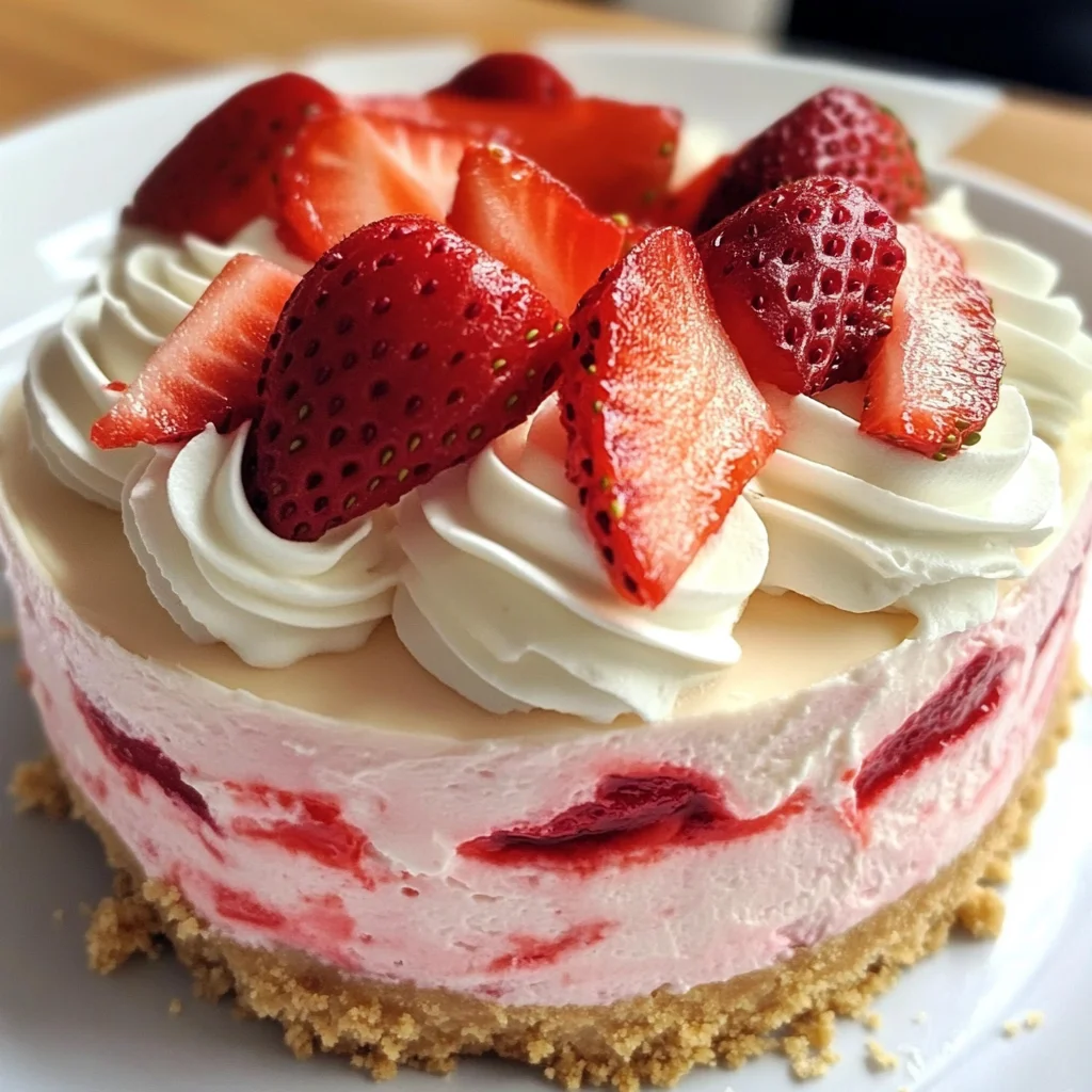 No Bake Strawberry Cheesecake