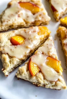 Peach Scones with Honey Vanilla Glaze