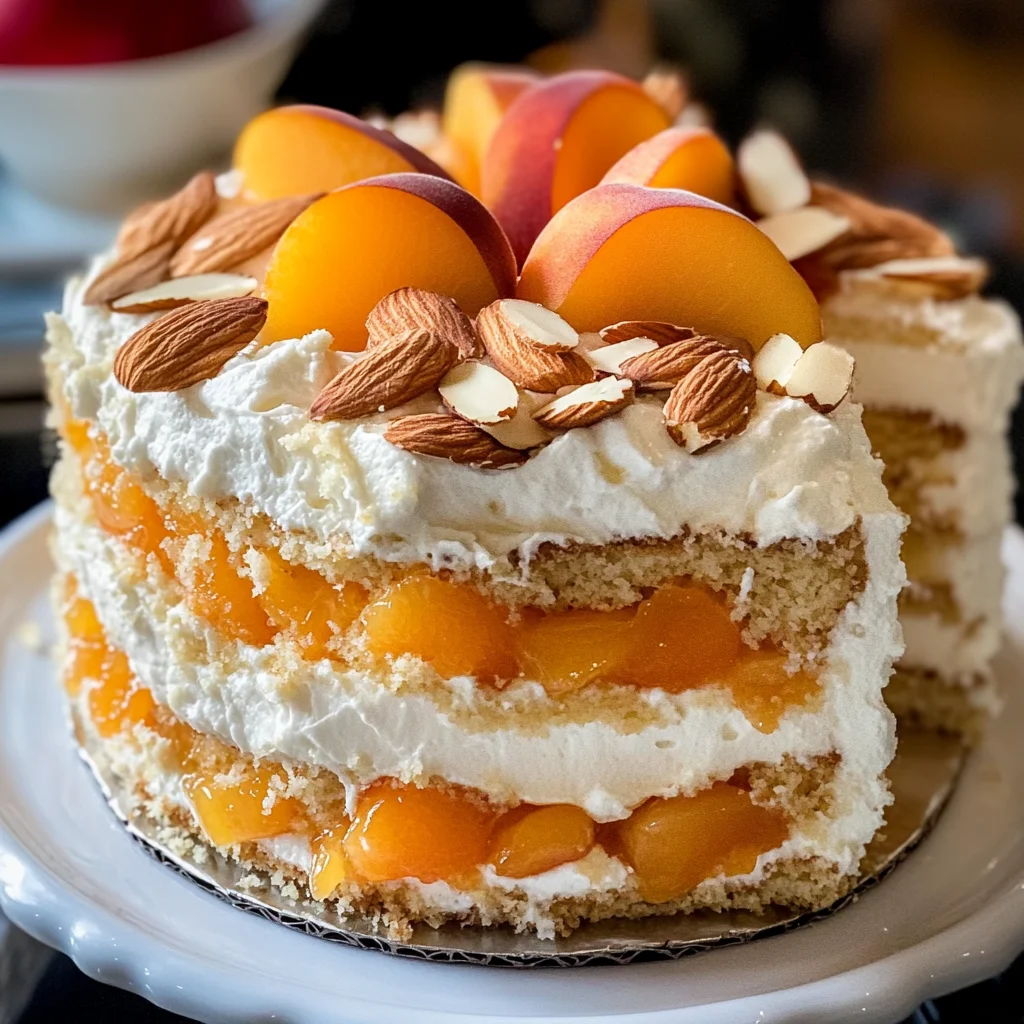 Peaches and Cream Layer Cake
