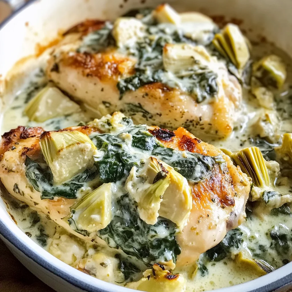 Spinach Artichoke Chicken with Cottage Cheese