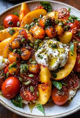 Tomato, Peach, and Burrata Salad