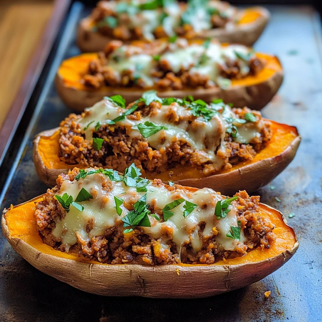 Turkey Taco Stuffed Sweet Potatoes
