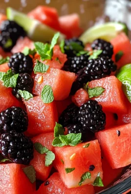 Watermelon Blackberry Lime Salad
