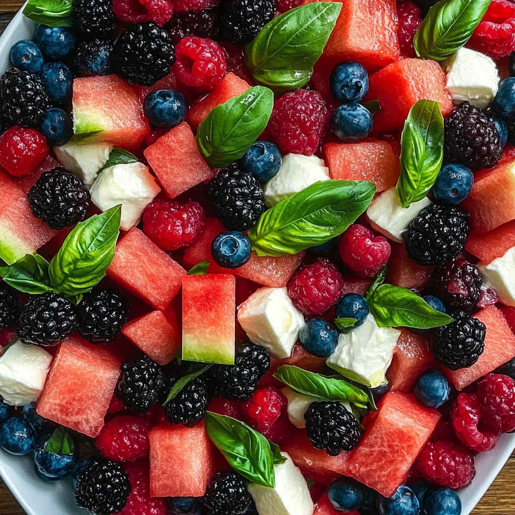 Watermelon Blueberry Salad
