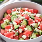 Watermelon Salad with Cucumber and Feta