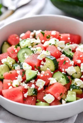 Watermelon Salad with Cucumber and Feta