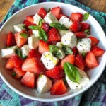 Watermelon Strawberry Caprese Salad