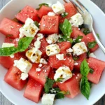 Watermelon and Feta Salad with Honey Balsamic Vinaigrette