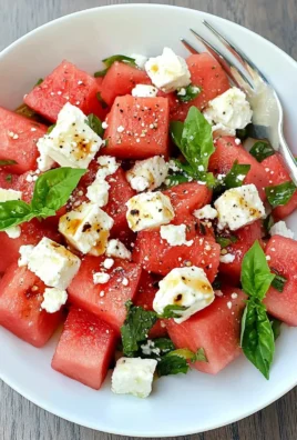Watermelon and Feta Salad with Honey Balsamic Vinaigrette