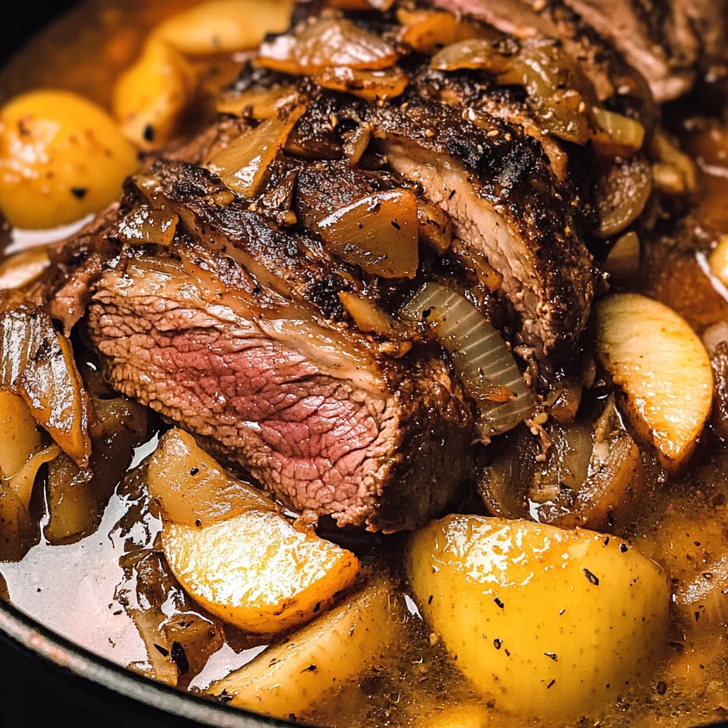 Apple Cider Braised beef Shoulder