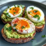 Avocado Cottage Toasts with Soft-Boiled Eggs & Paprika