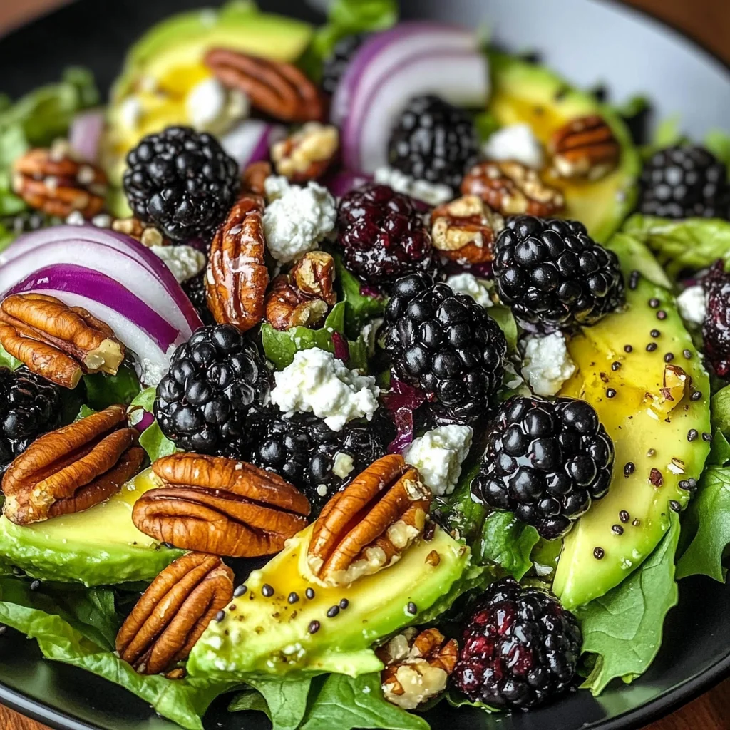 Blackberry & Avocado Salad with Honey Lemon Vinaigrette